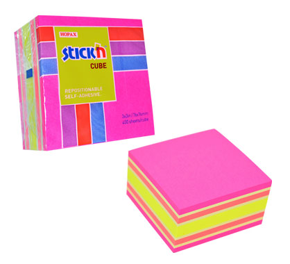 

Блок самоклеящийся бумажный Stick`n 21536, Разноцветный