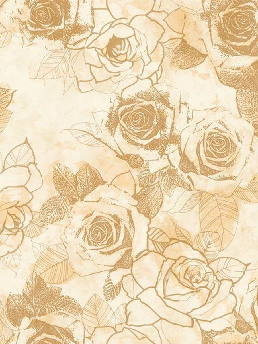фото Дизайнерские обои seabrook lanai, сша, акрил/бумага, моющиеся, бежевые, цветы, 0,52х10м