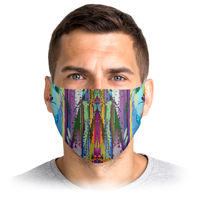 

Многоразовая маска Printio Abstract design разноцветная L, Abstract design