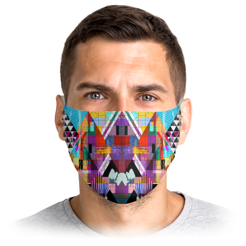 

Многоразовая маска Printio Abstract design разноцветная L, Abstract design
