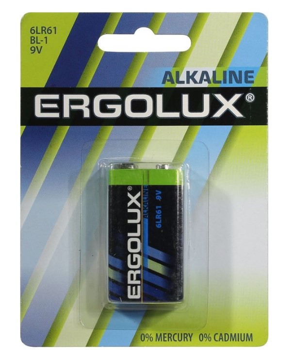 

Батарейка Ergolux 6LR61 BL-1 9V 1 шт