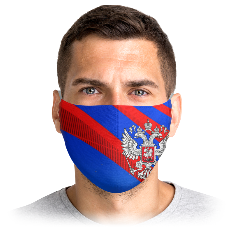 

Многоразовая маска Printio Russia белая L, Russia