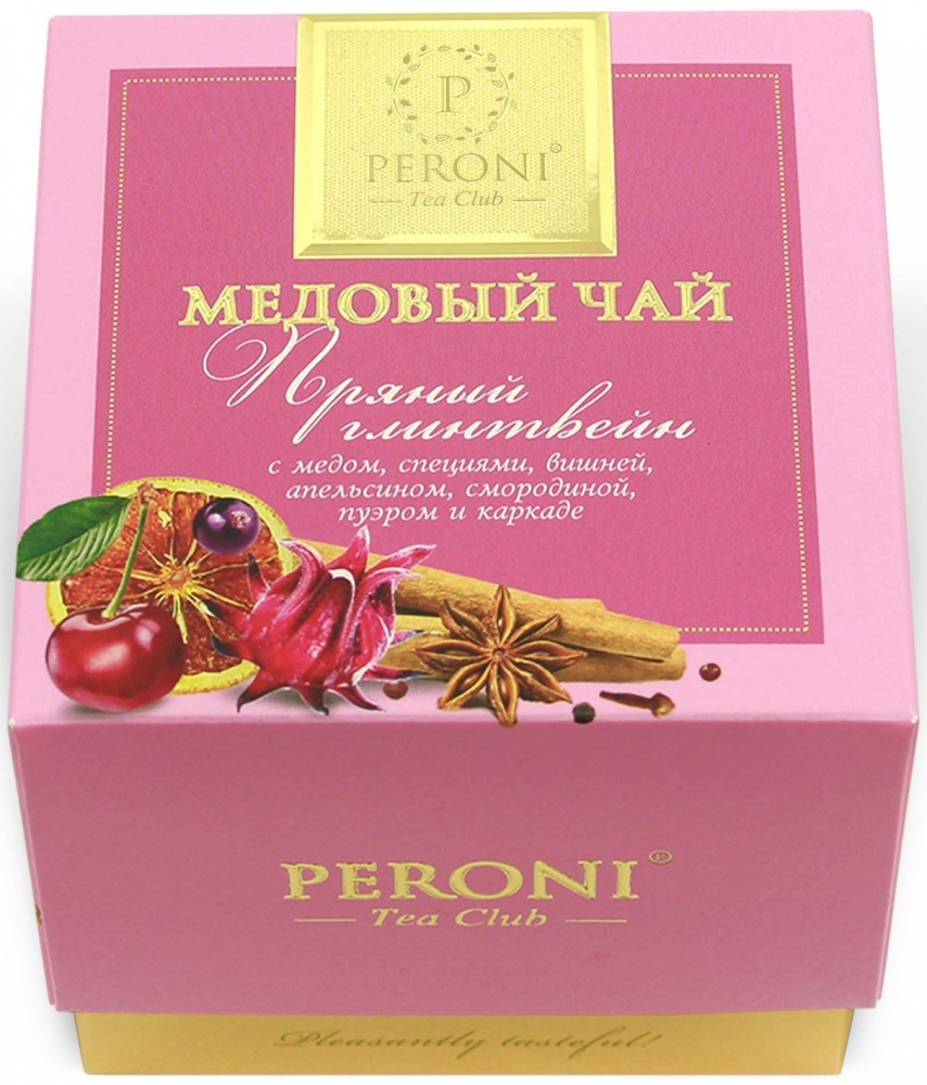 

Чай Peroni Медовый чай. Пряный глинтвейн, чёрный листовой с добавками, 45 гр