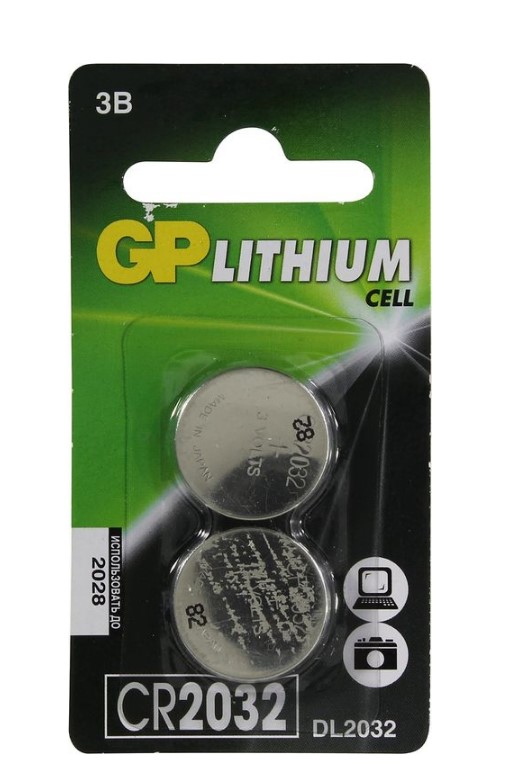 Батарейка GP Lithium Cell CR2032-2 3V 2 шт