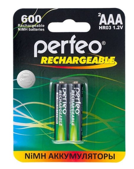 

Батарейка аккумуляторная Perfeo AAA600mAh/2BL 2 шт
