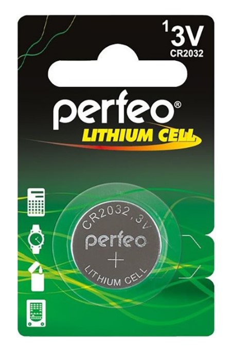 Батарейка Perfeo CR2032/1BL Lithium Cell 1 шт