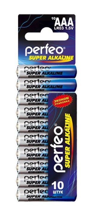 

Батарейка Perfeo LR03/10SHRINK CARD Super Alkaline 10 шт, Perfeo-1