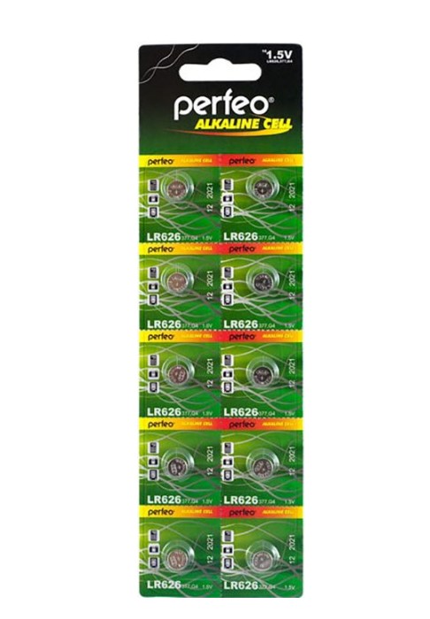 

Батарейка Perfeo LR626/10BL Alkaline Cell 377A AG4 10 шт