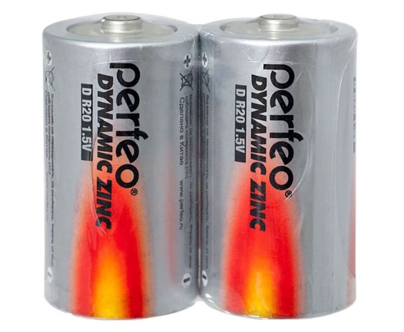

Батарейка Perfeo R20/2SH Dynamic Zinc 2 шт