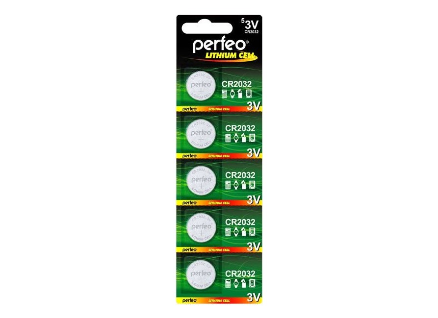 

Батарейка Perfeo CR2032/5BL Lithium Cell 5 шт, Perfeo-3
