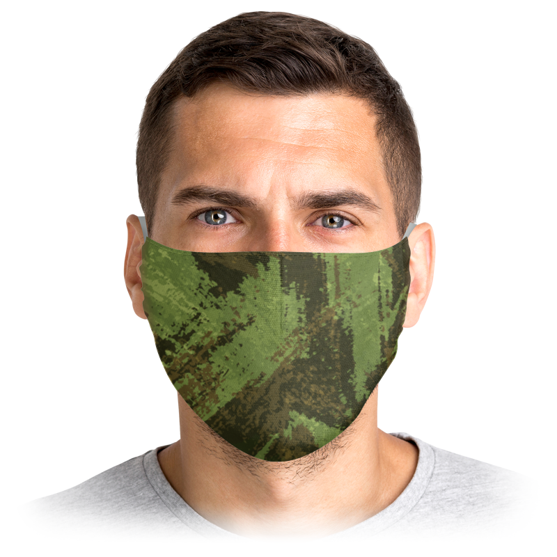 

Многоразовая маска Printio Камуфляж зеленая L, Камуфляж