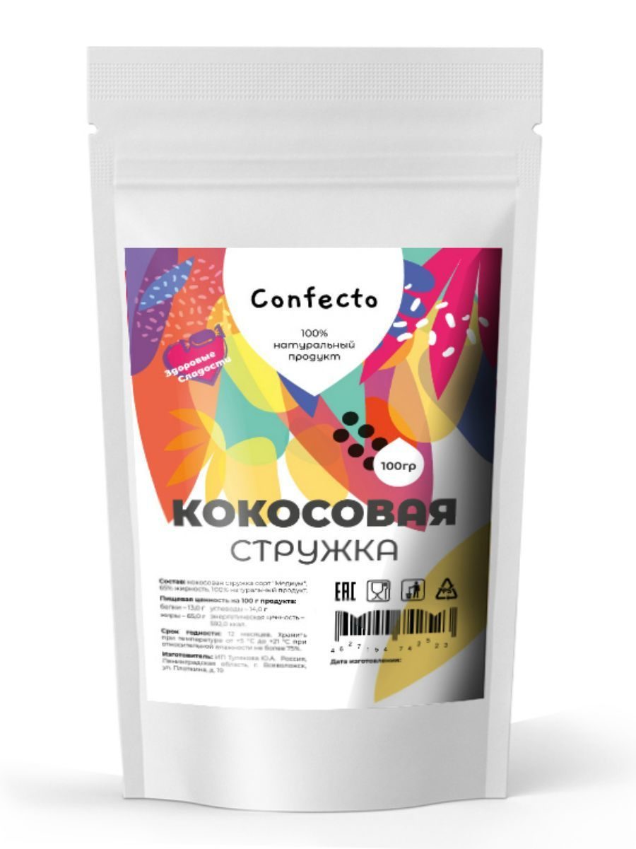 

Кокосовая стружка, ТМ Confecto