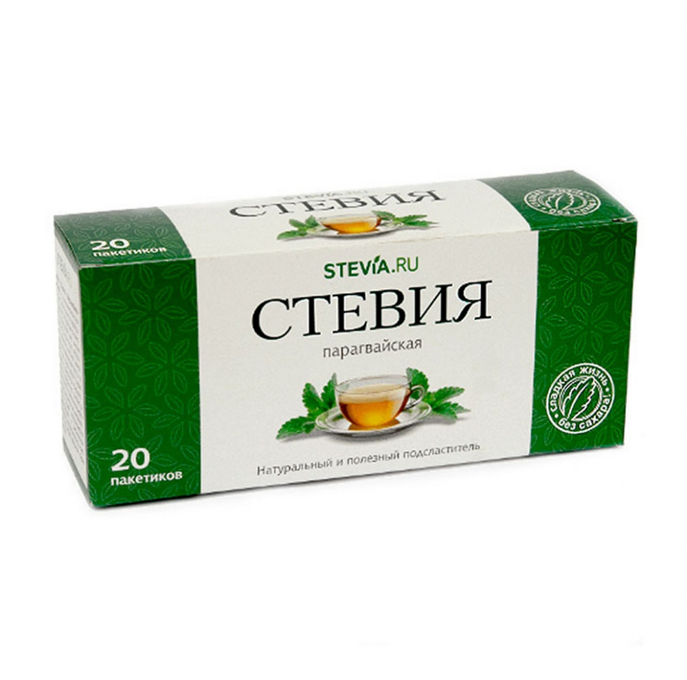 

Чай Stevia Стевия, в чайных фильтр-пакетиках, 20 пакетиков
