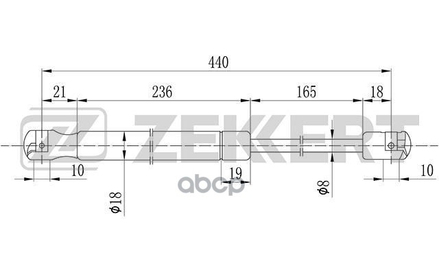 

Амортизатор Багажника/капота Zekkert GF1340