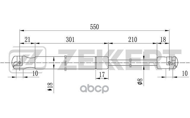 

Амортизатор Багажника/капота Zekkert GF2070