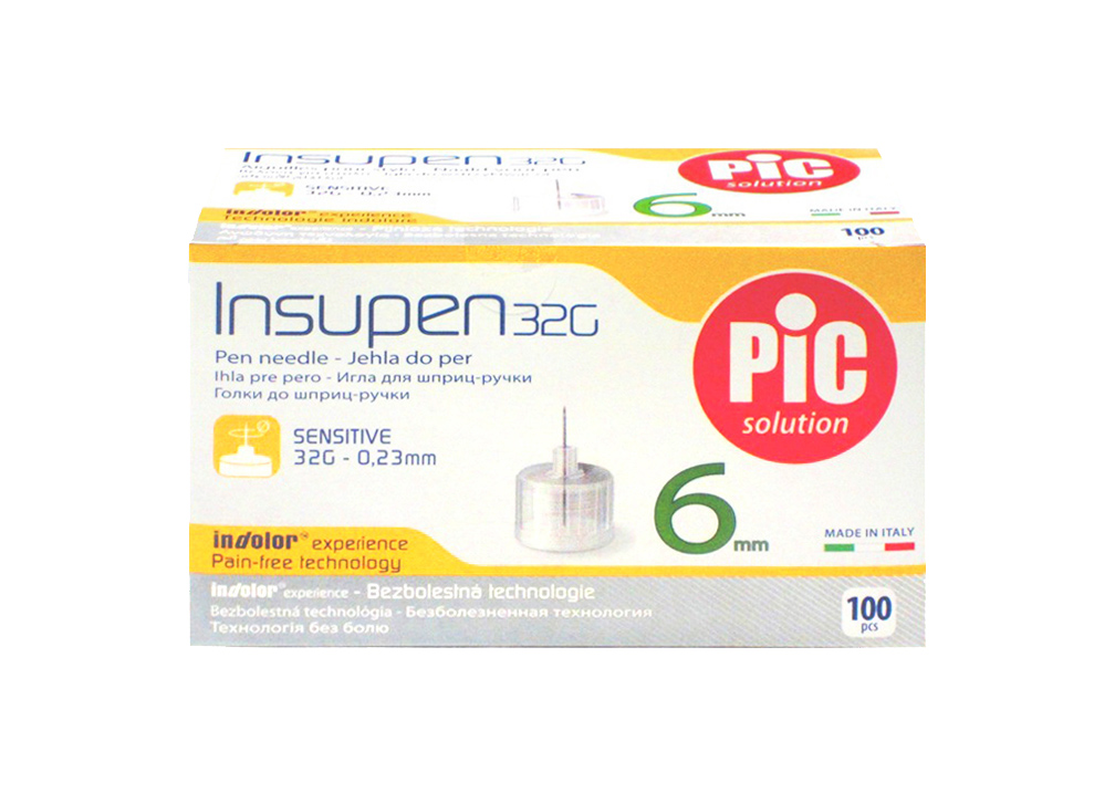 

Иглы INSUPEN 32G (0.23 mm x 6 mm) 100 шт.