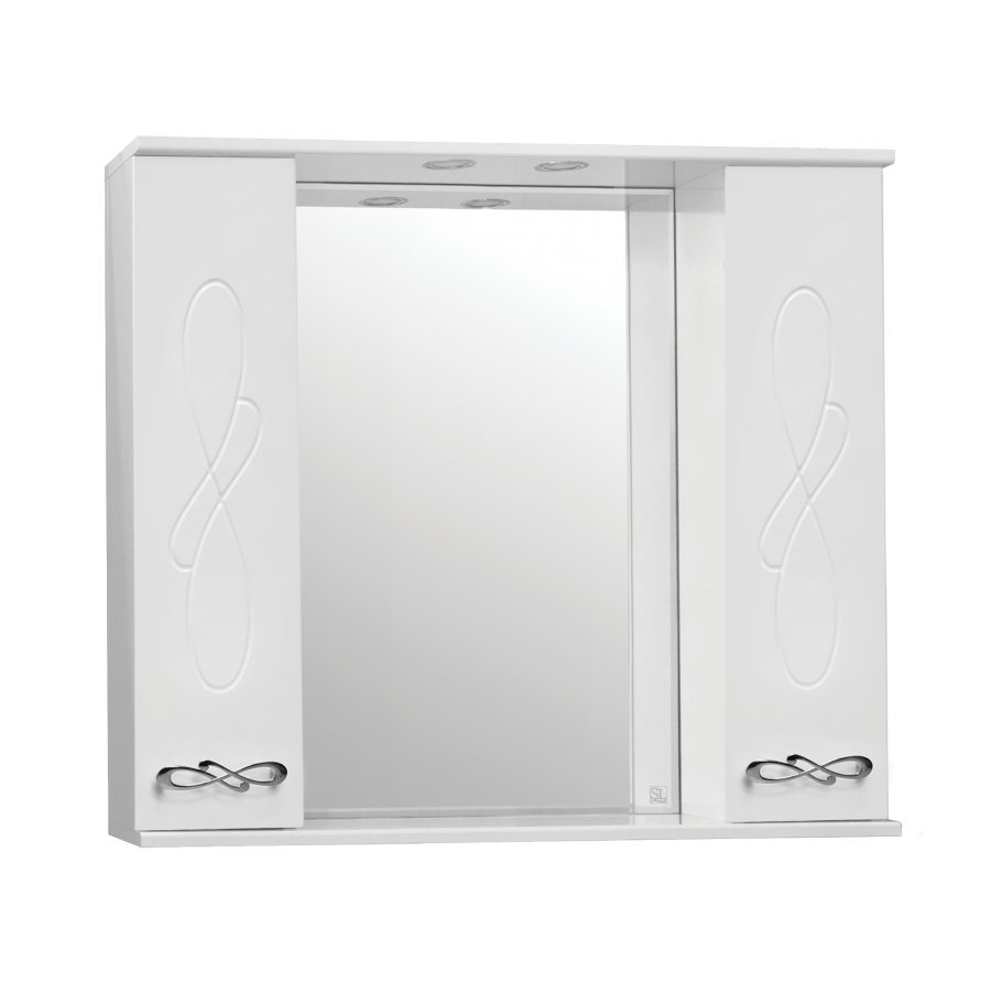 Зеркальный шкаф Style Line Венеция 90/С белый сити сб 2942 шкаф 3 х дверный с фасадами мдф