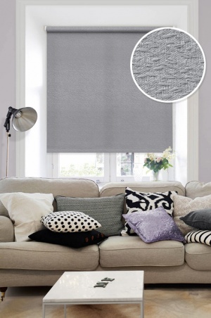 

Рулонная штора Eskar Морзе 37x160 серый, Морзе