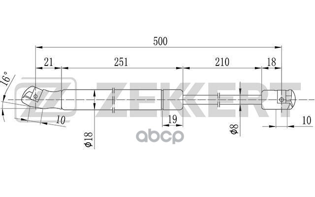 

Амортизатор Багажника/капота Zekkert GF1029