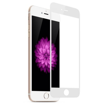 

Защитное стекло Ёmart для iPhone 6/6S (Белое) с закруглением краев (10), iPhone 6/6S