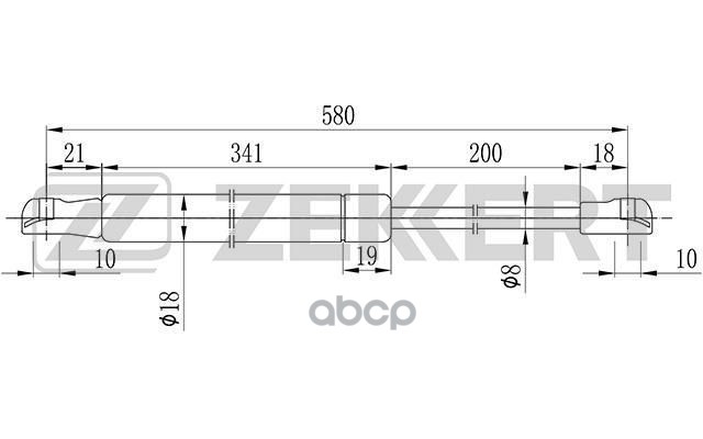 фото Амортизатор багажника/капота zekkert gf2038