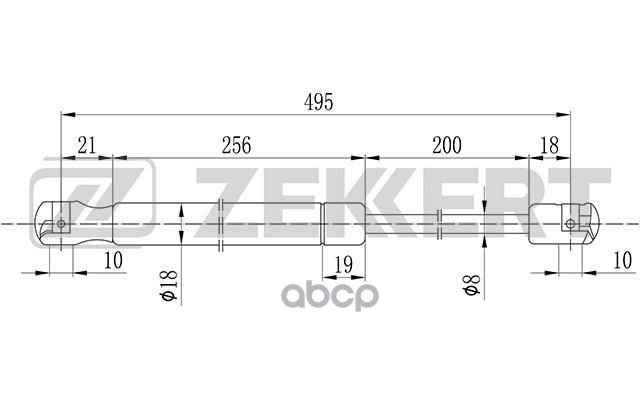 

Амортизатор Багажника/капота Zekkert GF2095