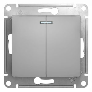 

Выключатель SCHNEIDER ELECTRIC GSL000353 Glossa, Серебристый, GSL000353 Glossa