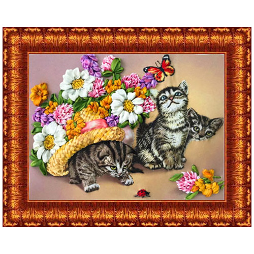 

Вышивка лентами Каролинка Котики 502315, 'Котики'
