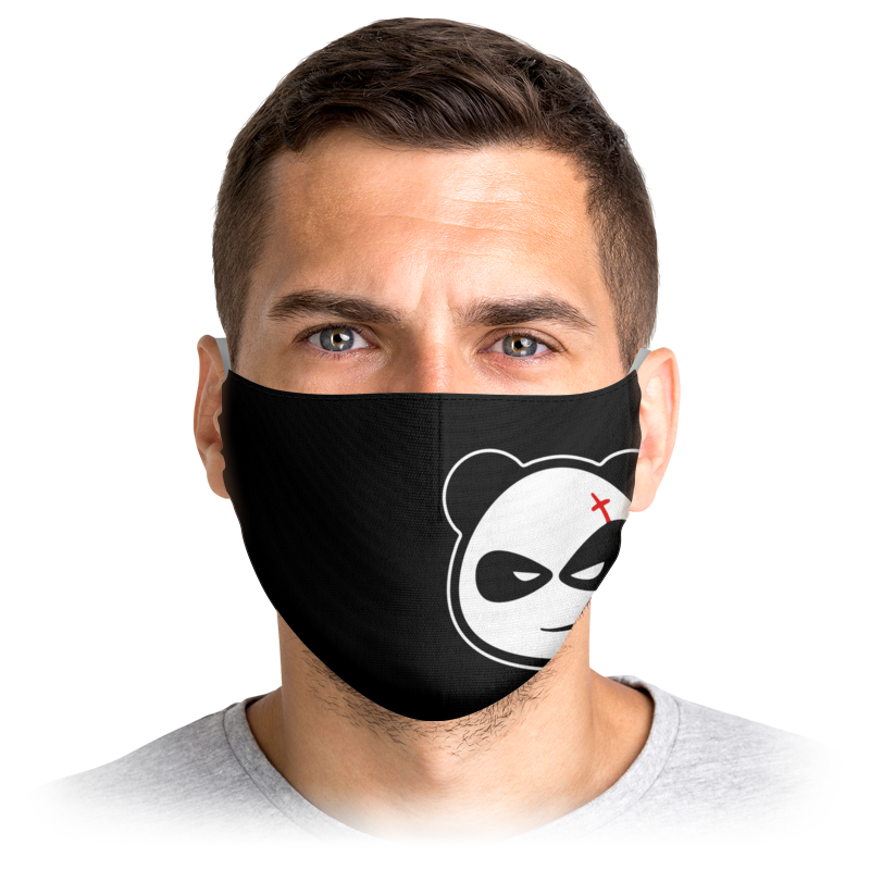 

Многоразовая маска Printio Bad panda черная L, Bad panda