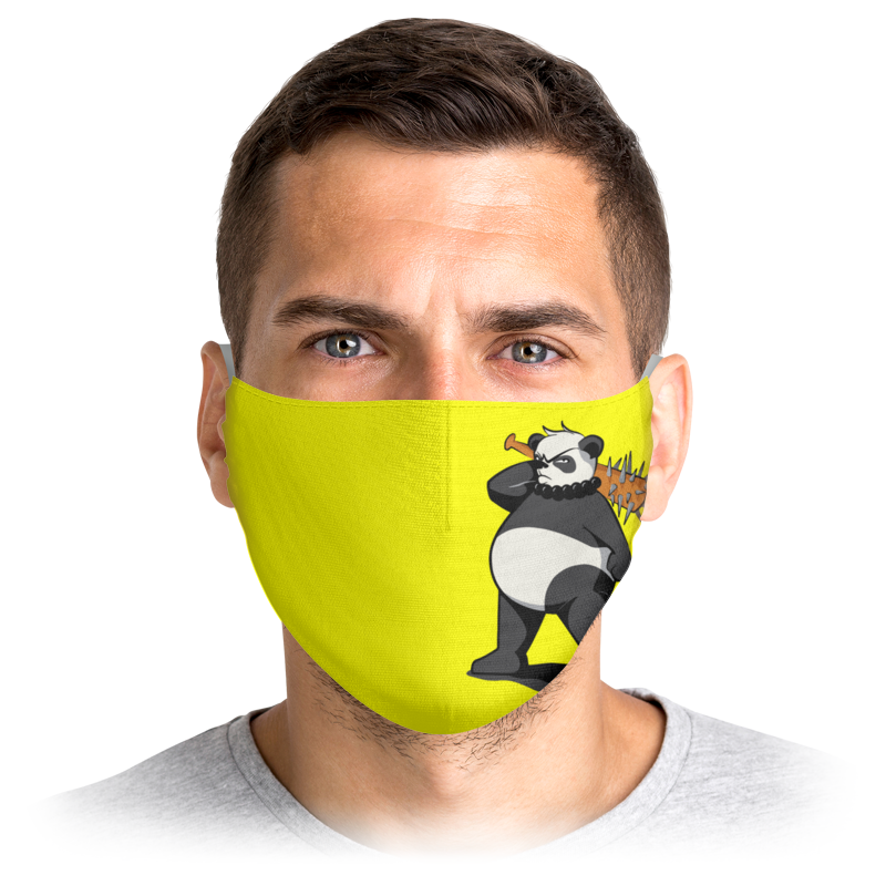 

Многоразовая маска Printio Bad panda желтая L, Bad panda
