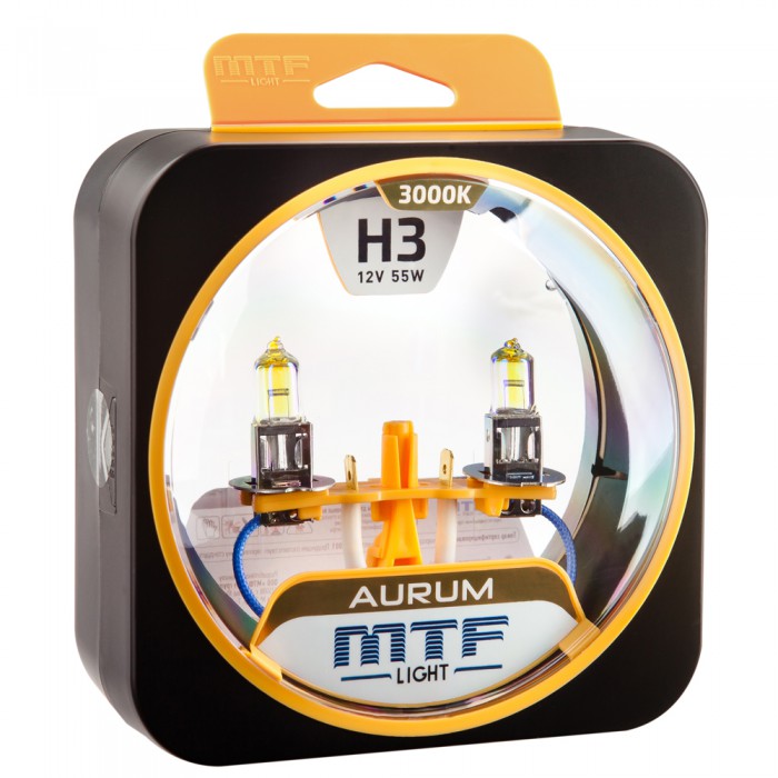 Лампы галогенные MTF Light H3 12V 55W Aurum HAU1203