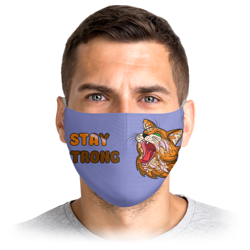 

Многоразовая маска Printio Stay strong синяя L, Stay strong