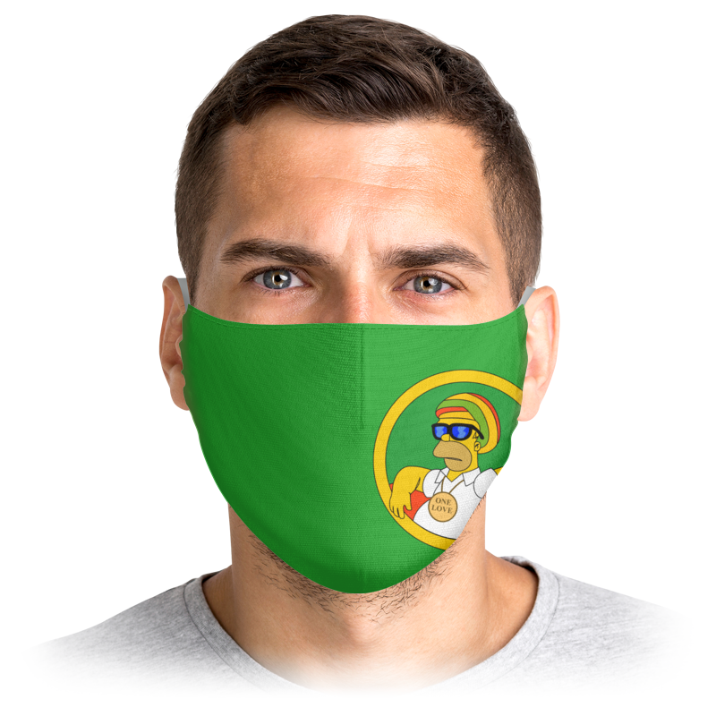 

Многоразовая маска Printio Вирусу нет зеленая L, Вирусу нет