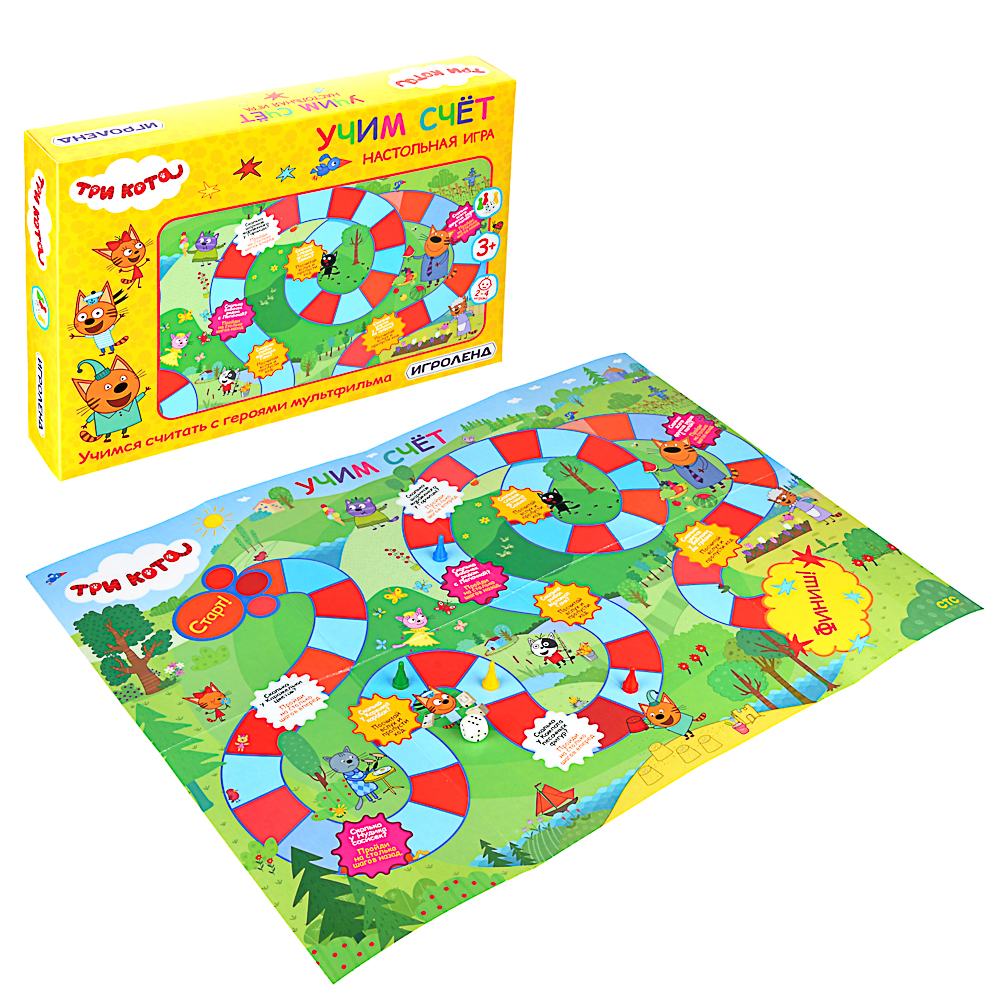 

Настольная игра Игроленд Три кота Учим счет