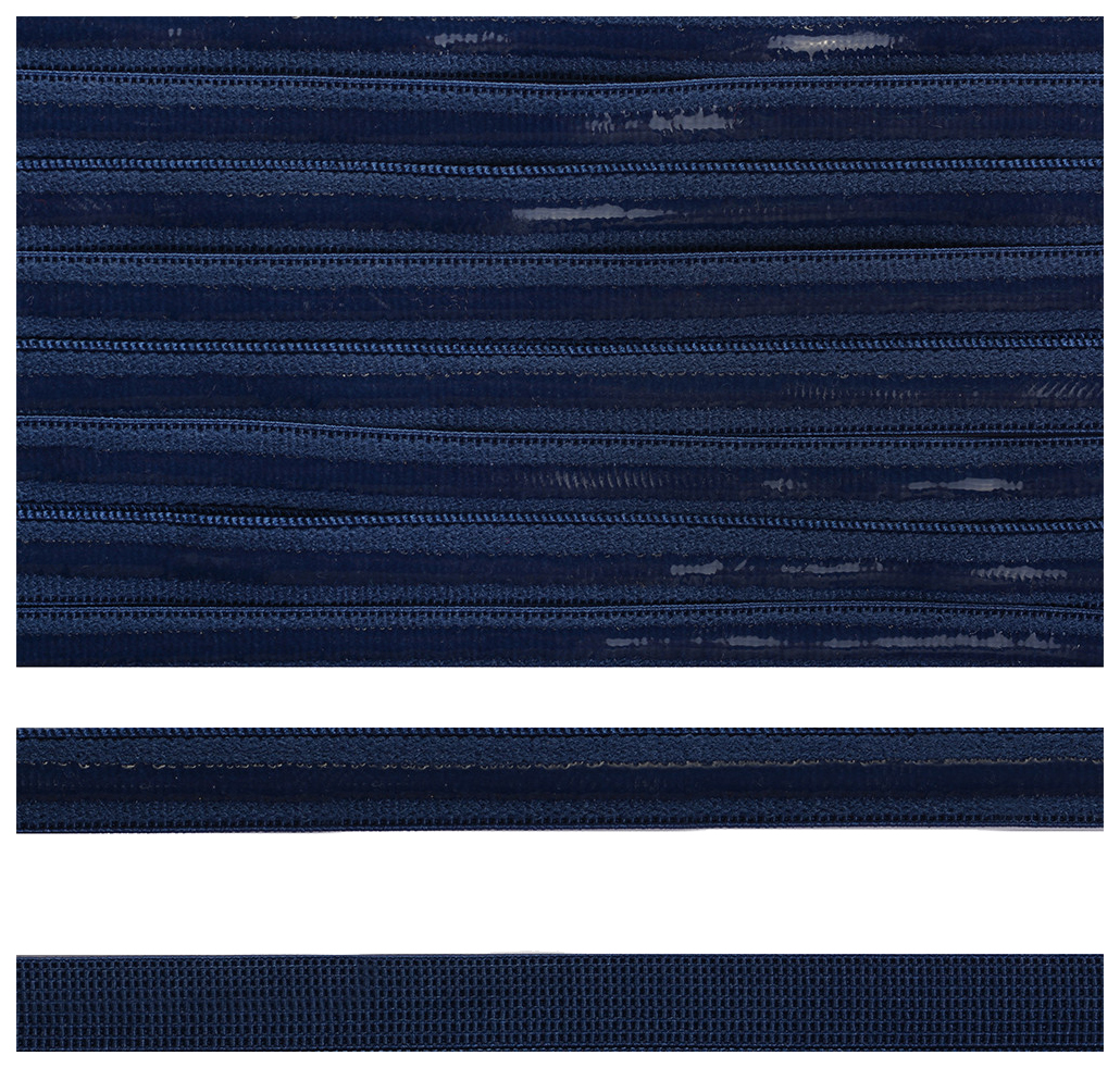 фото Резинка с силиконом, цвет: s919 темно-синий, 10 мм x 10 м, арт. tby-61010
