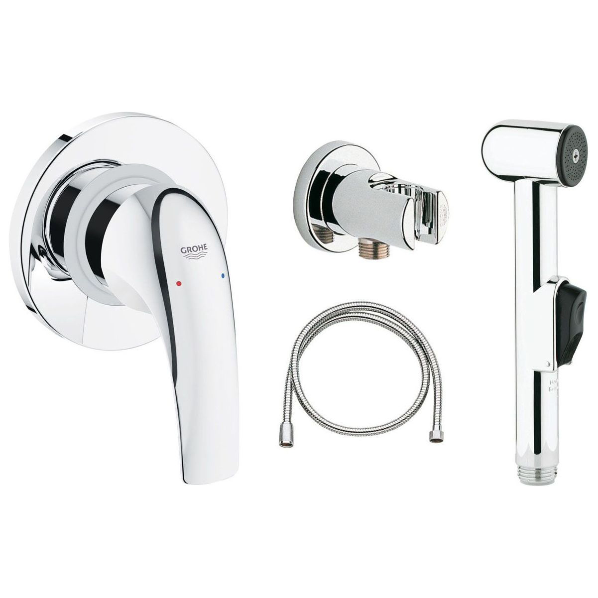 фото Смеситель для ванны grohe baucurve 123072 хром