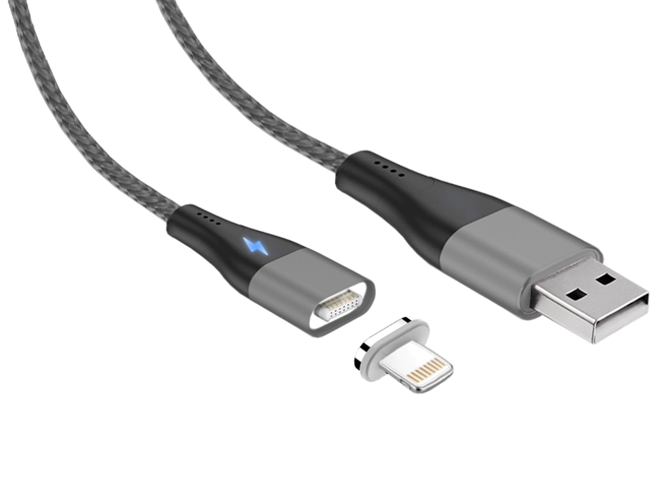 

Кабель Jet.A JA-DC49 USB2.0/lightning 8pin 1m Grey, JA-DC49