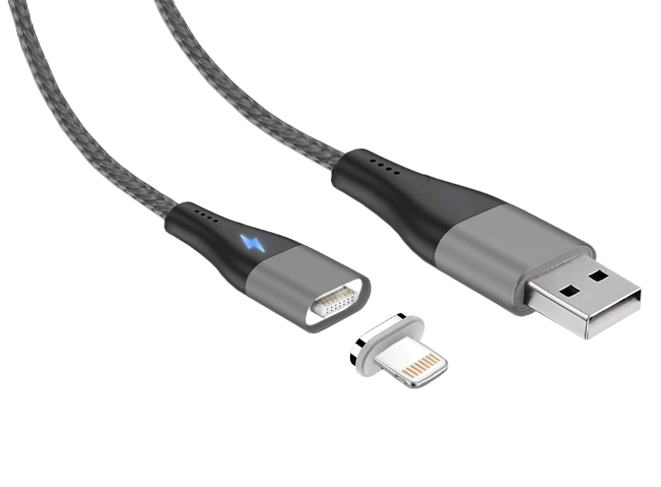 Кабель Jet.A JA-DC49 USB2.0/lightning 8pin 1m Grey