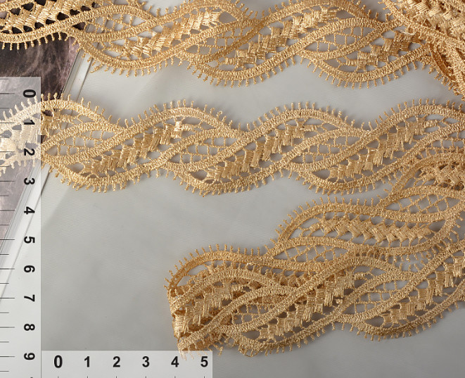 

Кружево гипюр, 35 мм x 9 м, цвет: кофе, арт. TR.2014