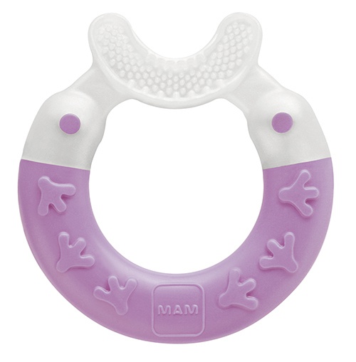 Прорезыватель для зубов MAM Bite & Brush цв. фиолетовый 3м+