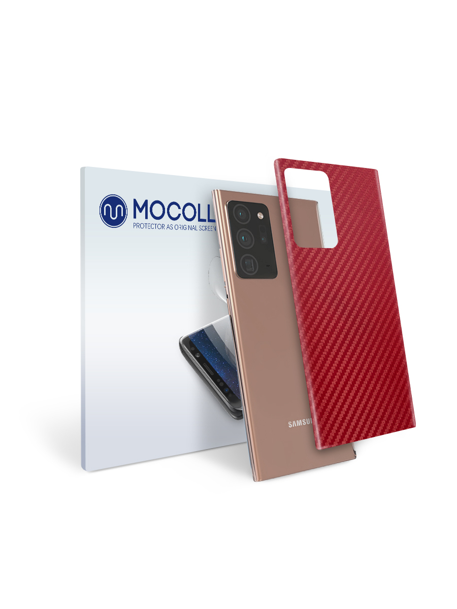 

Пленка защитная MOCOLL для задней панели Samsung GALAXY Note 10 Lite карбон красный