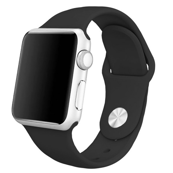 Ремешок Krutoff Silicone для Apple Watch 42/44mm (black)