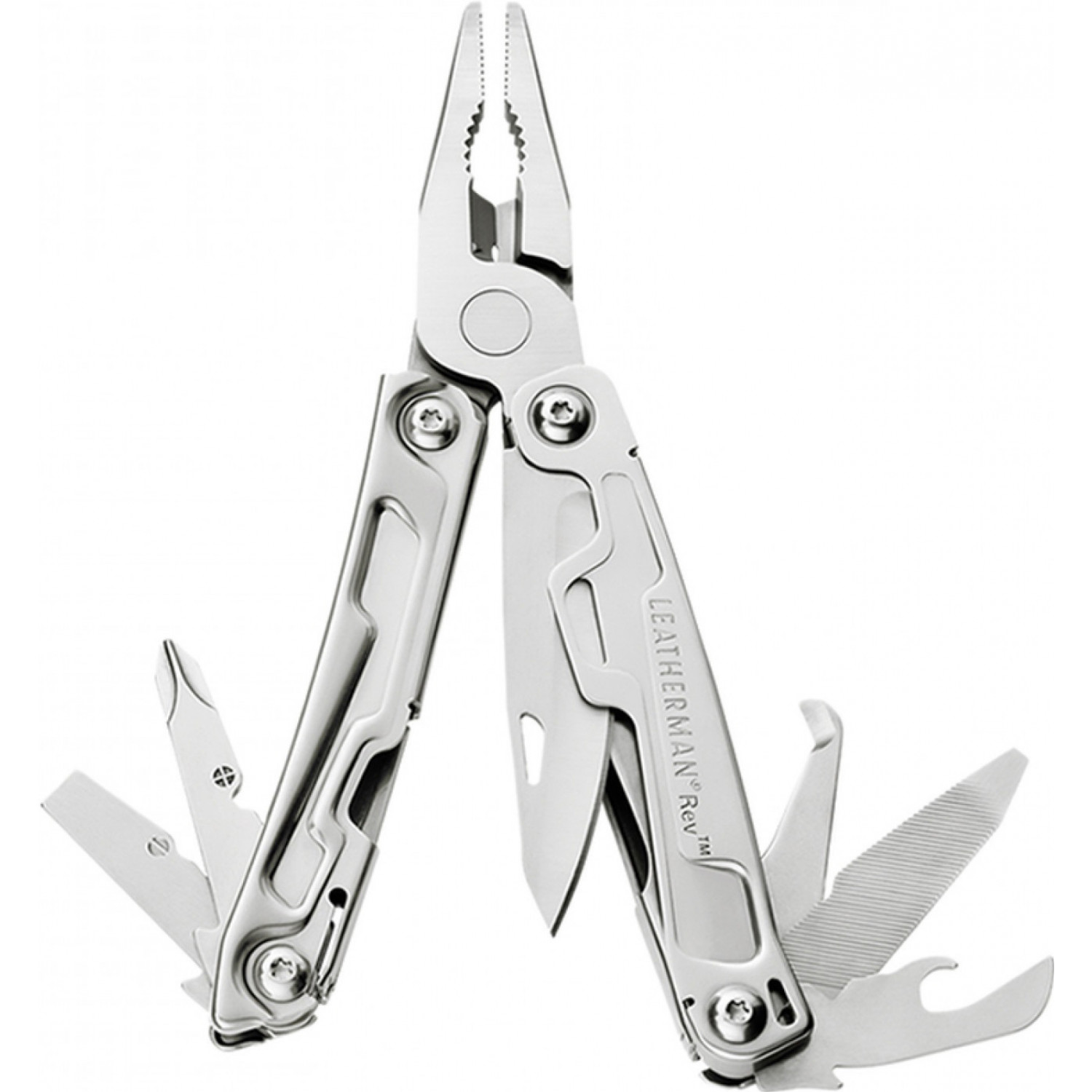 фото Leatherman мультитул leatherman rev 14 функций нержавеющая сталь серебристый 832136