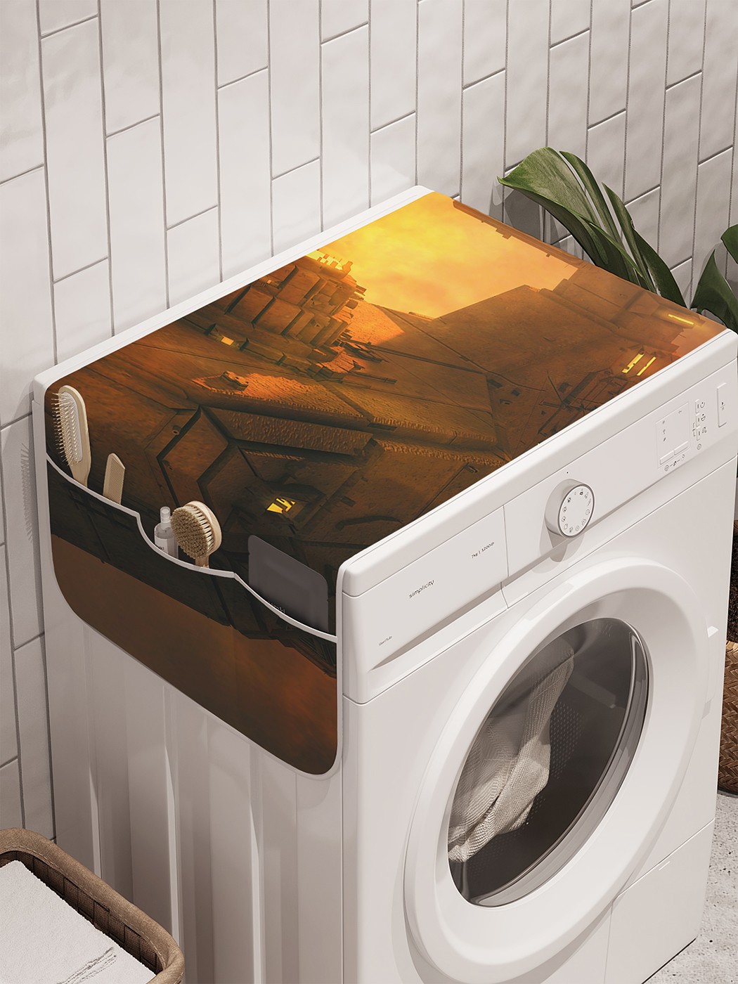 фото Органайзер "вархаммер" на стиральную машину, 45x120 см ambesonne