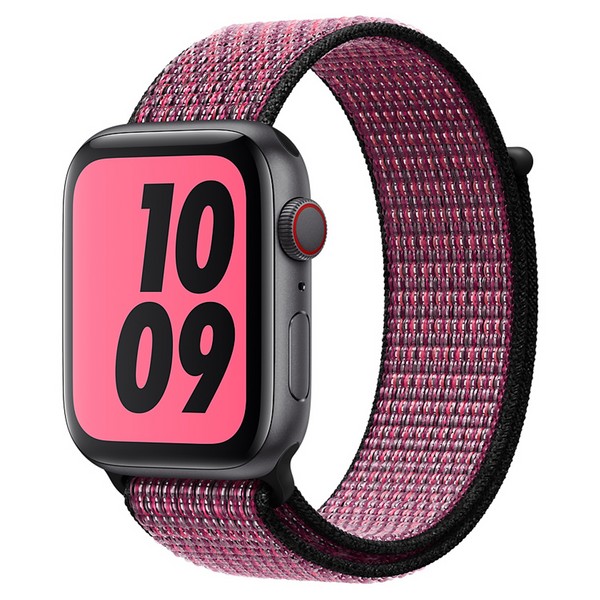 Ремешок Krutoff Nylon для Apple Watch 42/44mm (pink/black)