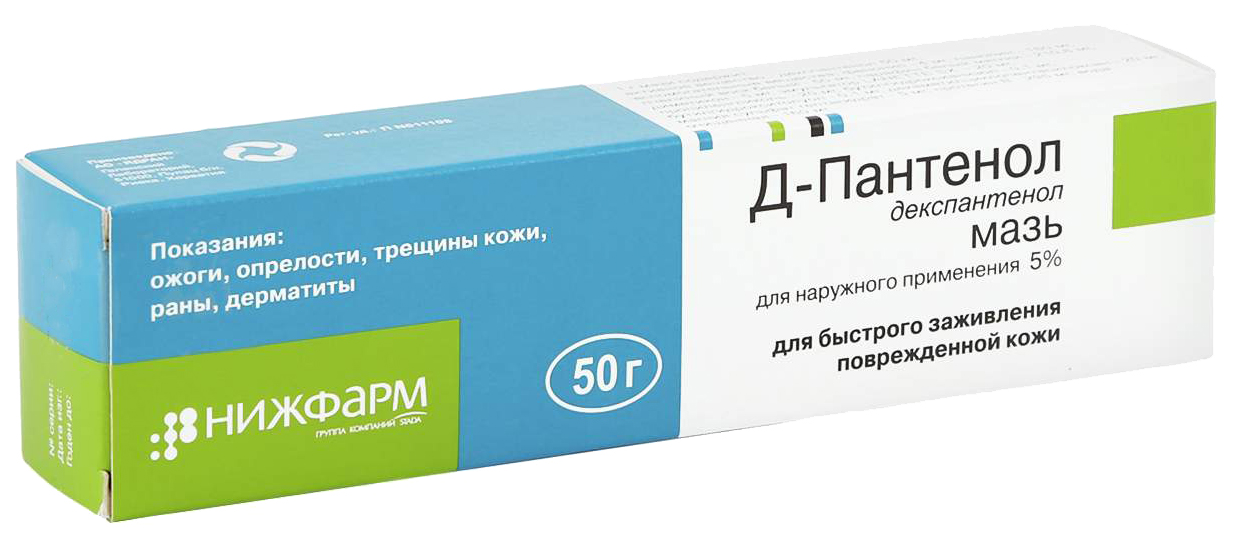 Купить Пантенол Д Нижфарм крем наружный 5% туба 50 г, Россия