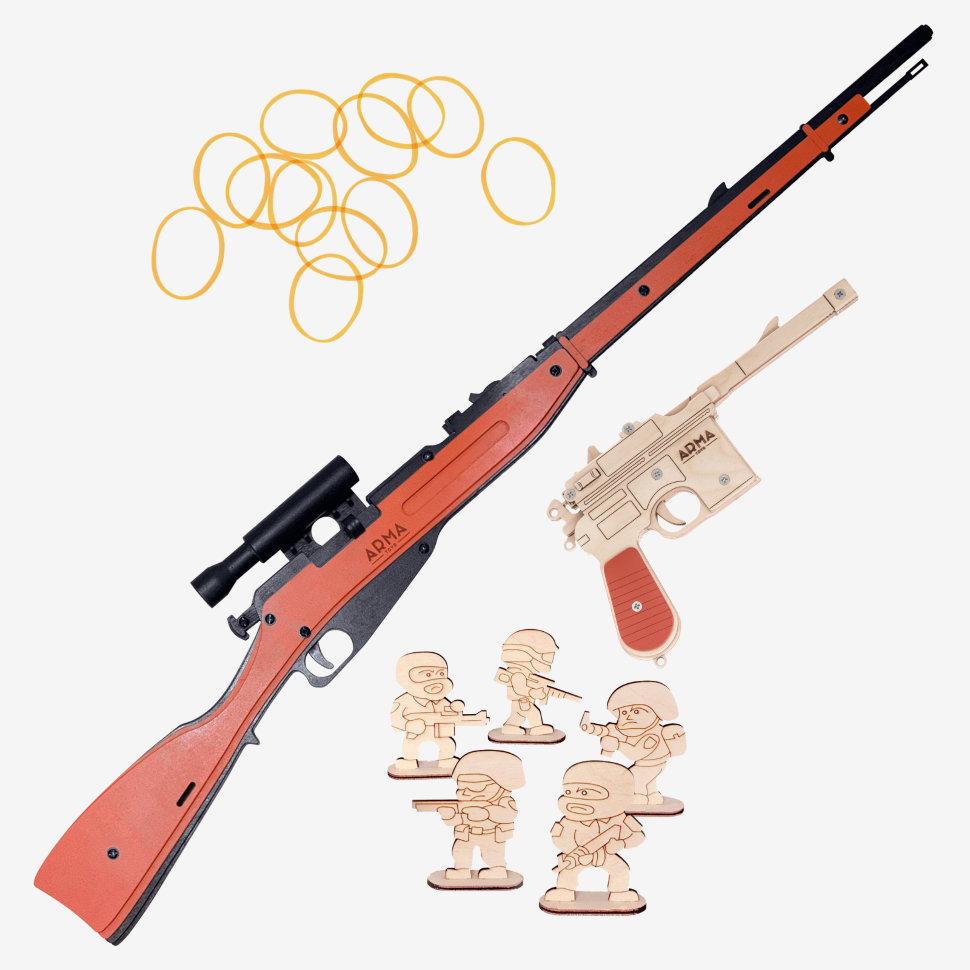 Стрелок разведгруппы - 2 Arma.toys снайперская винтовка Мосина и пистолет Маузер(игрушка) пистолет революции маузер к 96 игрушка резинкострел
