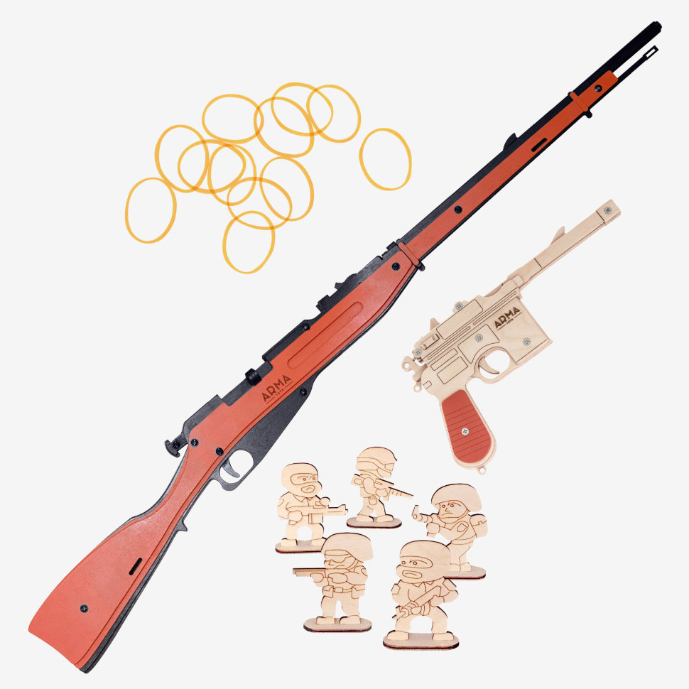 Гражданская война - 2 Arma.toys винтовка Мосина и пистолет Маузер, Набор игрушечный