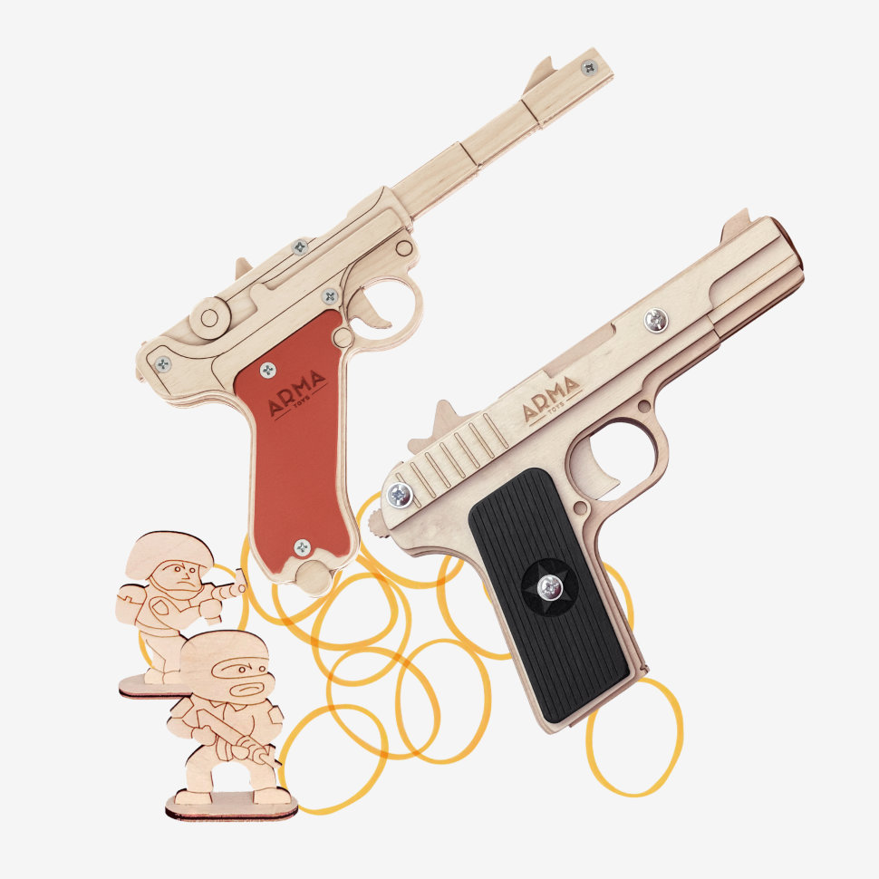 Набор Встречные выстрелы - 1 Arma.toys резинкострелы игрушечные пистолеты Люгер и ТТ белые laserx набор игровой микро 2 бластерв 2 мишени