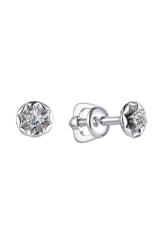 

Серьги женские из золота АЛЬКОР 23213-200, бриллиант, 23213-200